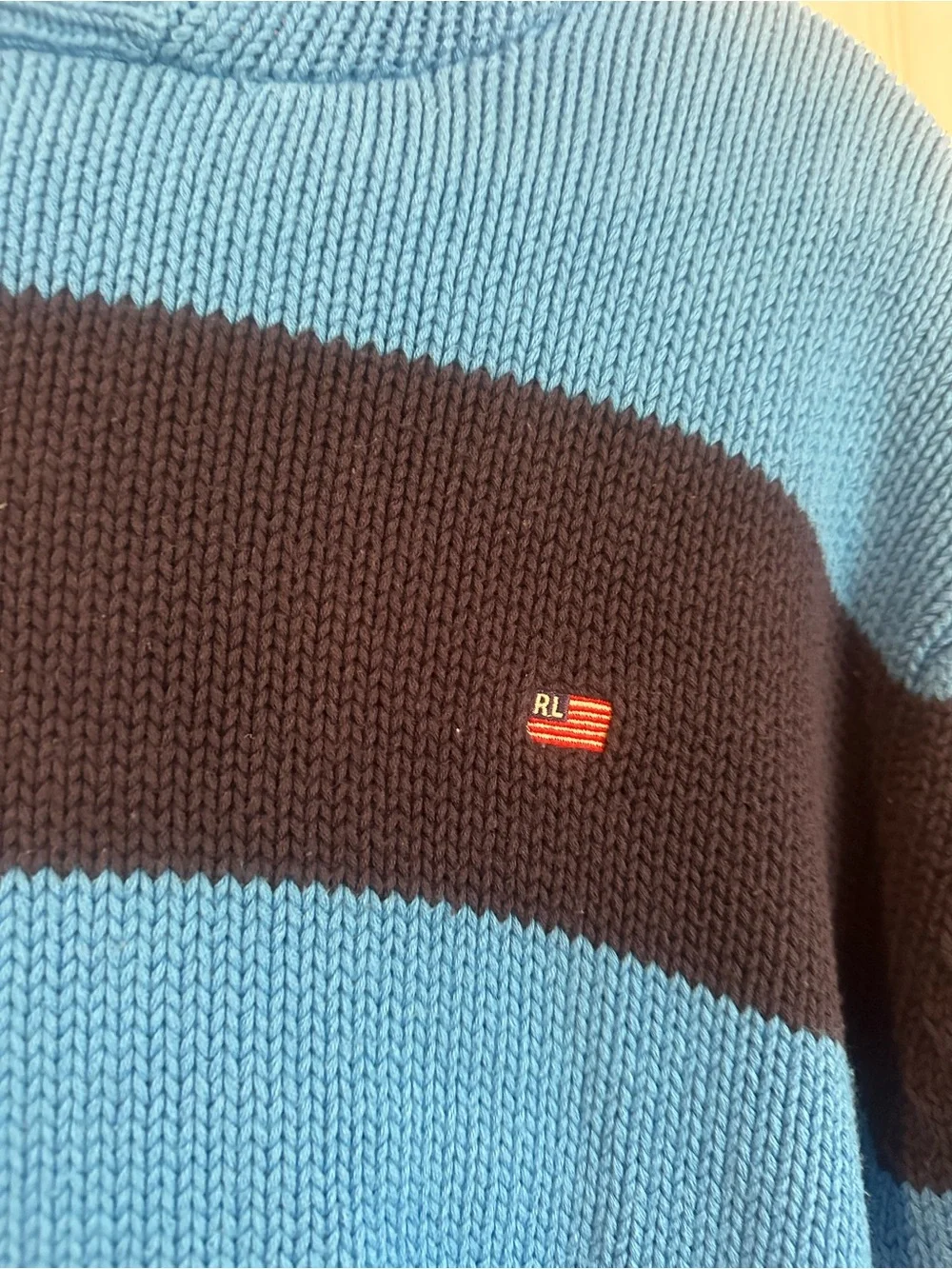 Polo Jeans Company Vintage knit stripes hoodie men’s xl